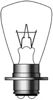 M & H Matsushima bulb 12V45 / 45W clear RP30 P15D25-3 1 pcs 1P1620