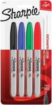 Sharpie Fine Point Permanent Marker Assorted 4 Pack, Assorted (Box of 6)