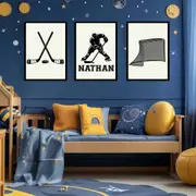 [Namly Design] Personalised Poster - Hockey Theme / Set of 3