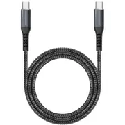 RockRose Powerline 60W - 3A USB-C Cable - 1m Kevlar Fiber Braided - 70kg Tension - 10000+ Plug / Pull - 5000 Bending Test [RRCS07CC1]