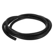 1/2 Inch x 10 Ft Split Wire Loom Tubing , Guard Convoluted Flex, Black