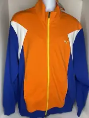 Puma Mens Golf C Block Zip Up Jacket - Orange, New W/ Tags, Men’s XXL