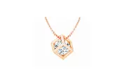 Crystals from SWAROVSKI Modern Solitaire in a Cube Necklace (Gold)