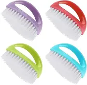 Hand Nail Brushes, 4Pcs Handle Nail Cleaning Brush 4 Colors, Handle Grip Nail Brushes Handle Grip Heavy Duty Nail Brushes Plastic Nail Scrubbing Brush for Gardeners Mechanics Hand Under Nails