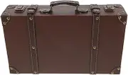 Outanaya British Style Vintage Suitcase Elegant Retro Storage Chest for Clothing Display Capacity Box for Travel Business Classic Decorative Trunk for Home Store Use