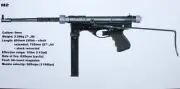 Vigneron M2 SMG Gun Picture Out of Print Firearm Spec Sheet Article