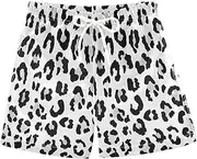 [RPLIFE] Boys Swim Trunks, Swimwear for Toddler Boys 2t, Leopard Spots Black White
