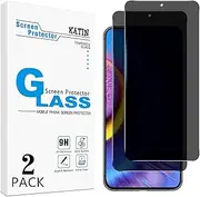 [KATIN] 2 Pack Privacy Screen Protector for Samsung Galaxy S23, Anti Spy Tempered Glass Film, Support Fingerprint Unlock, Anti-Scratch, Case Friendly