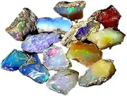 [Duggu] Ultra Fire Opal Rough Gemstone, Raw Crystals Gemstone, Ethiopian Opal Rock, Jewelry Making Supplies, Chakra Healing, Energy Stone, Reiki, Yoga, Meditation, Art-Crafts-DIY Stone, 30.00 carats 211