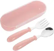 1 Set Children's Tableware Silverware Flatware Children Fork Kids Spoon Children Spoon Kids Utensils Kids Fork Kid Utensils Child Utensils Handle Stainless Steel Toddler