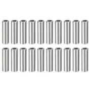 20Pcs 25mm Alloy Cord End Lock Rope Fastener End Stoppers for Lanyard Silver