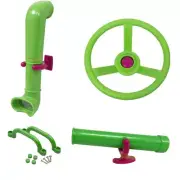 LIME GREEN Playground Accessory Kit Cubby Steering Wheel Telescope Periscope