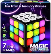 Handheld Game Cube, 7-in-1 Fun Brain Memory & Speed Games for Kids, Christmas Birthday Gifts for Boys Girls Ages 6-12+ Years Old, Cool Electronic Toys for Kids Teens Adults (Modern)