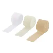 3 Rolls Chiffon Ribbon 1-1/2" 7Yard Deep Beige/Nude/White