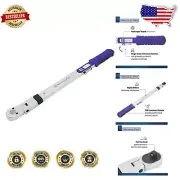 Durable Chrome Vanadium Torque Wrench, 40-250 ft-lb with Easy Torque Adjustment