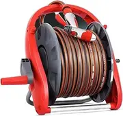 Hose Pipe Holder Compact Hose Reel 30m /100ft,Integrated Handle, Supplied with Multi-Purpose Hose, Fittings and Nozzle, for Garden Watering, Car Washing, Yard Cleaning Hose Pipe Hanger