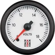 Stack ST3366 White 52mm 8-18V Professional Stepper Motor Battery Voltage Gauge