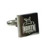 North Melbourne Kangaroos Silver Etched Cufflinks