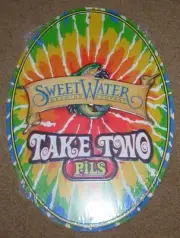 SWEETWATER Take Two Pils METAL TACKER SIGN craft beer Atlanta brewery brewing K