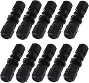 10PCS M20 RJ45 Waterproof Connector IP67 Cat5/5e 8P8C Ethernet LAN Cable Connector Double Head Outdoor LAN Coupler Adapter Female to Female