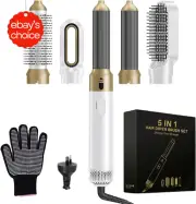 AU Plug 5 in 1 Hot Air Brush Hair Styler Ionic Ceramic Curling Straightening