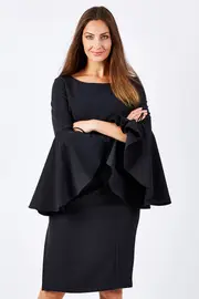 Lily Flutter Sleeve Dress--OJA-JAW1004