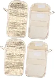 Alipis Exfoliating Soap Pouches Sisal Drawstring Soap Bag for Bath Foam Net Eco-Conscious
