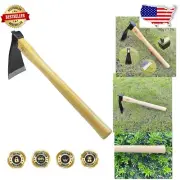 Heavy-Duty 14-Inch Hoe - Oak Handle & Carbon Steel Blade for Digging & Weeding