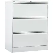 GO 3 DRAWER LATERAL FILING CABINET H1016mm x W900mm x D473mm White China
