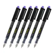 6 Pilot Varsity Disposable Fountain Pen, Medium Point, Purple Ink