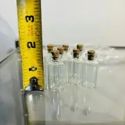 7pcs Small Empty Clear Glass Bottles Vials with Cork