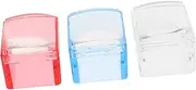 DINHEAROM 3Sets Nail Art Stamper with Head DIY Nail Art Stamping Plates for Easy Manicure Designs Portable Nail Stencils and Transparent for Creative Nail Art