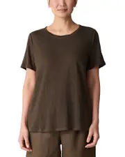 Eileen Fisher Linen Jersey Crewneck Tee