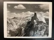 POSTCARD ANSEL ADAMS PHOTO CALIFORNIA, YOSEMITE, NAT’L PARK- HALF DOME & CLOUDS