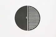 CAMPAQUIP Halfmoon Plate Set | Fits Weber Kettle BBQ & 22-Inch (57cm) Kettle Grill | Cast Iron Cooking Accessories | 56cm x 28cm x 4cm