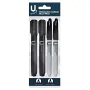 4 Pack Black Permanent Multi Marker 2 Chisel Tips 2 Bullet Tips Home Office Scho