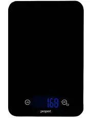 [Propert] Slimline Glass Soft Touch Digital Scale Electronic Weight 5kg in Black