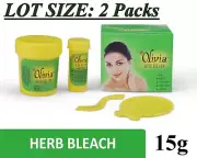 2 x New Olivia Herb Bleach Natural Herbal Skin Creme Cream Bleach (15g + 15g)