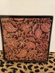 Crate and Barrel Kalamkari 6 COCKTAIL NAPKIN SET. Box Shows Signs Of Wear