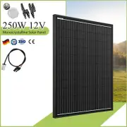 250W Solar Panel 12V Mono 250 Watt Home Generator Camping Power Battery Charging