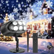 2024 Christmas Snowflake Projector Lights, Snowfall LED Light Projector with ...