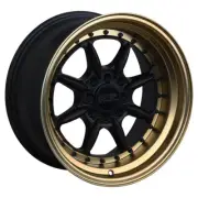 XXR 002.5 15x8 4x100/4x114.3 0ET 73.1CB Flat Black / Bronze Lip Wheel
