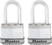 Master Lock M1XTLF Magnum Heavy Duty Padlock with Key, 2 Pack Keyed-Alike