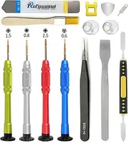 14 Pieces Repair Kit Aluminum Alloy Screwdriver Includes Phillips Pentalobe Tri-wing Model Multiple Functions Opening Pry Tool Suitable for Repairing iPhones iPad