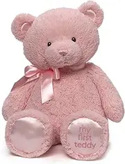 Baby GUND My First Teddy Bear Stuffed Animal Plush, Pink, 18"