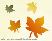 Maple Leaf STENCIL Fall Leaves Autumn Harvest Country DIY Art Craft Signs Joanie