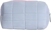 [LYDZTION] Plush Makeup Bag Cosmetic Bag for Women,Zipper Large Solid Color Travel Toiletry Bag Travel Make Up Toiletry Bag Washing Pouch, blue