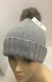 Ugg Women's Knit Cuff Beanie Hat Light Grey Heather NWT $70
