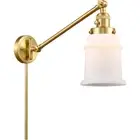 Innovations Lighting 237-SG-G181 Canton Swing Arm or Wall Lamp Satin Gold
