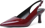 [Mostrin] Mostsrin Kitten Heels for Women Slingback Heels Pointed Closed Toe Heels Women's Pumps Dress Pumps Shoes for Wedding, Party, Commuting